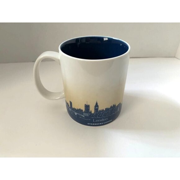STARBUCKS London Coffee Mug Global Icon Collectors 16oz 2009 Blue Inside - Picture 3 of 6